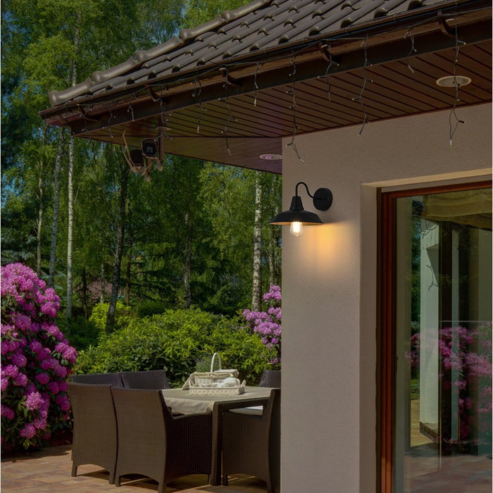 Elegant Lighting Tinsley 1Lt 13" Outdoor Wall Sconce, Black/Clear