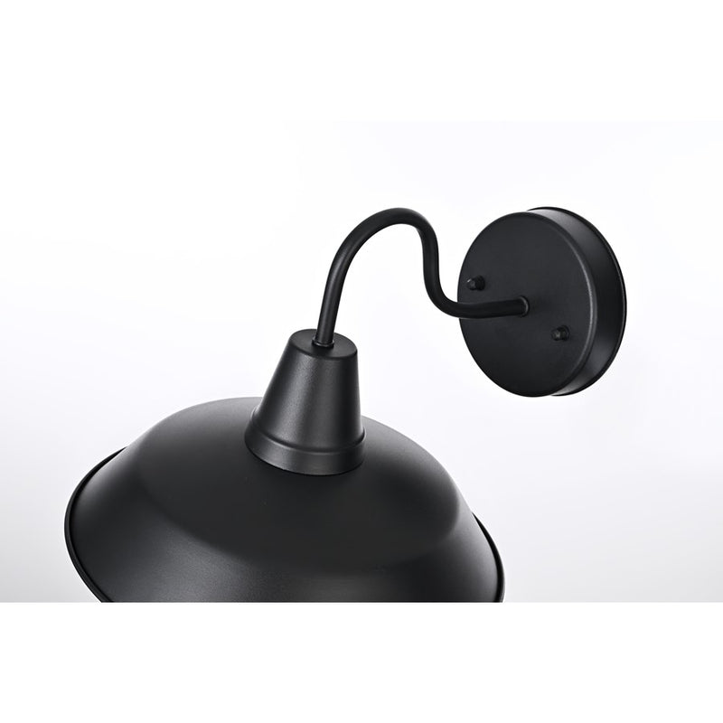 Elegant Lighting Tinsley 1Lt 13" Outdoor Wall Sconce, Black/Clear