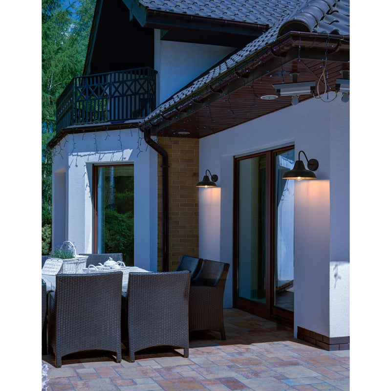 Elegant Lighting Tinsley 1Lt 15" Outdoor Wall Sconce, Black/Clear