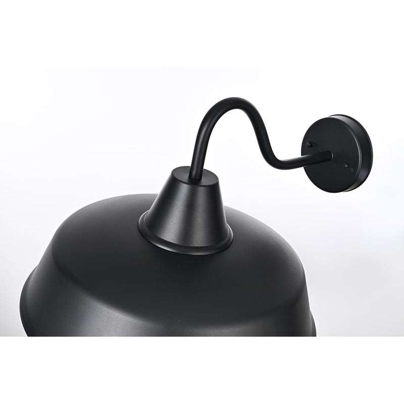 Elegant Lighting Tinsley 1Lt 20" Outdoor Wall Sconce, Black/Clear