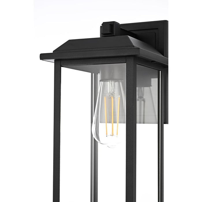 Elegant Lighting Araceli 1Lt 17" Outdoor Sconce, Black/Clear/Clear