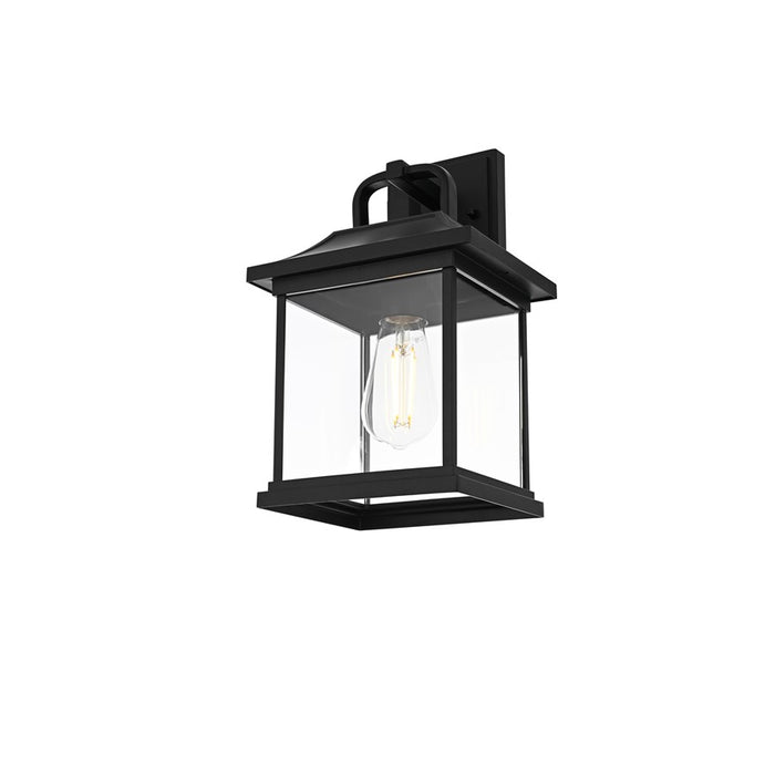 Elegant Lighting Saul 1Lt 13" Outdoor Sconce, Black/Clear/Clear