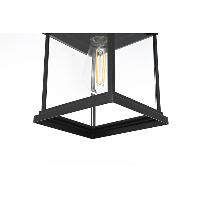 Elegant Lighting Saul 1Lt 13" Outdoor Sconce, Black/Clear/Clear