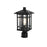 Elegant Lighting Harley 1Lt 7.5" Outdoor Post, Black/Clear/Clear