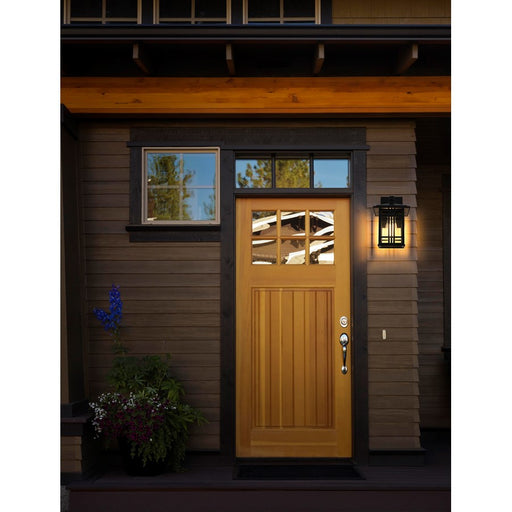 Elegant Lighting Harley 1Lt 10" Outdoor Sconce, Black/Clear/Clear