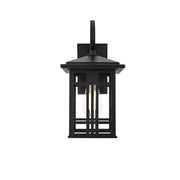 Elegant Lighting Harley 1Lt 14" Outdoor Sconce, Black/Clear/Clear - OD613W14BK
