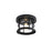 Elegant Lighting Carla 1Lt 8" Outdoor Flush Mount, Black/Clear/Seedy