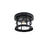 Elegant Lighting Carla 1Lt 8" Outdoor Flush Mount, Black/Clear/Seedy