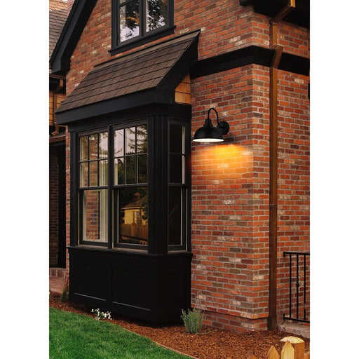 Elegant Lighting Aron 1 Light 9.5" Outdoor Wall Sconce, Black/Black