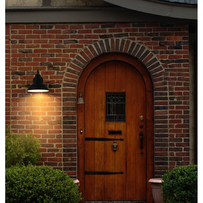 Elegant Lighting Callen 1 Light 9" Outdoor Wall Sconce, Black/Black