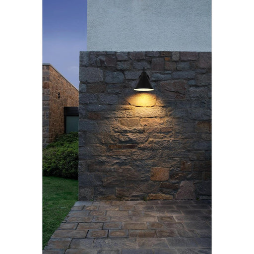 Elegant Lighting Colton 1 Light 8" Outdoor Wall Sconce, Black/Black