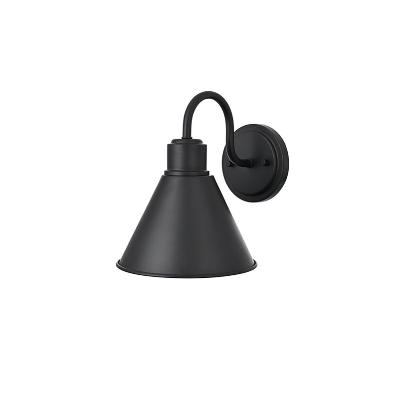 Elegant Lighting Colton 1 Light 8" Outdoor Wall Sconce, Black/Black
