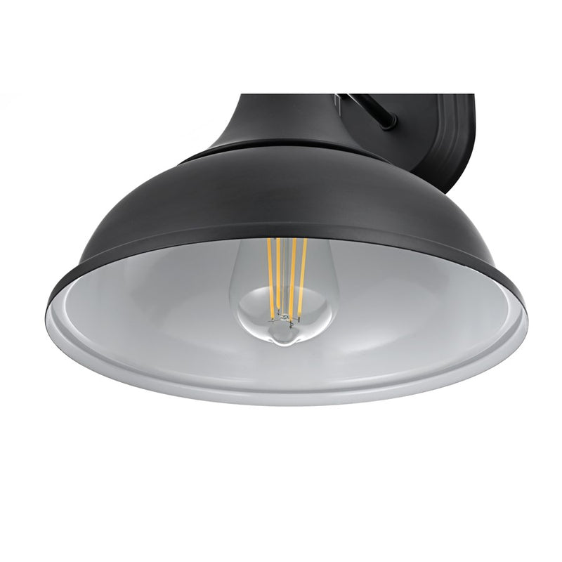 Elegant Lighting Elian 1 Light 11" Outdoor Wall Sconce, Black/Black