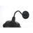 Elegant Lighting Franco 1 Light 10" Outdoor Wall Sconce, Black/Black