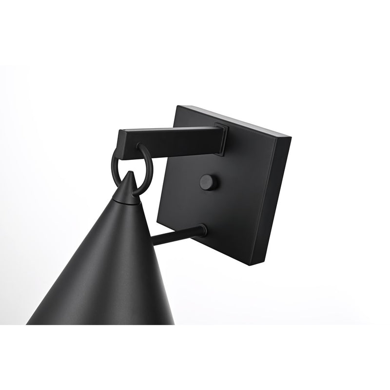 Elegant Lighting Hendrix 1 Light 8" Outdoor Sconce, Black/Black