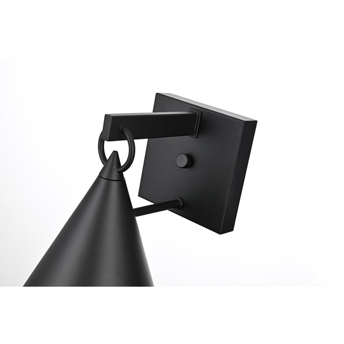 Elegant Lighting Hendrix 1 Light 8" Outdoor Sconce, Black/Black