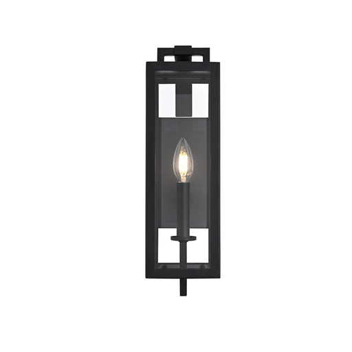 Elegant Lighting Jairo 1 Light 5" Outdoor Wall sconce, Black - OD809W17BK