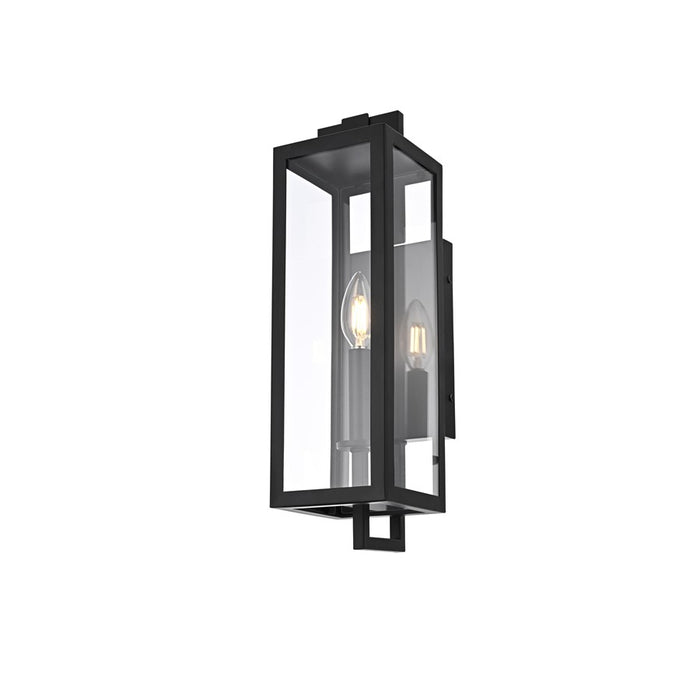 Elegant Lighting Jairo 1 Light 5" Outdoor Wall Sconce, Black
