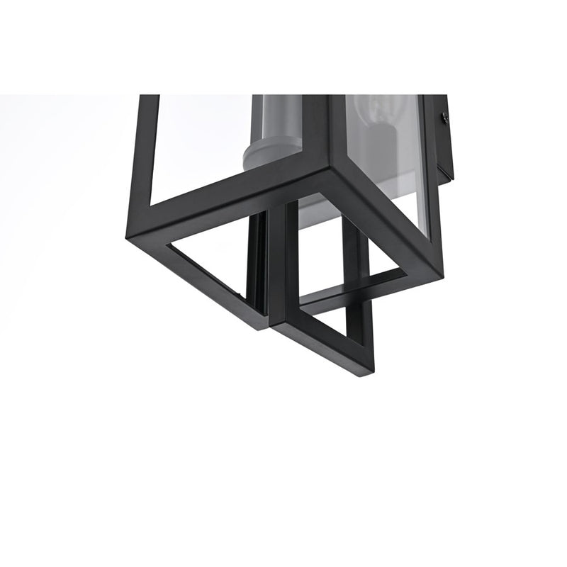 Elegant Lighting Jairo 1 Light 5" Outdoor Wall Sconce, Black