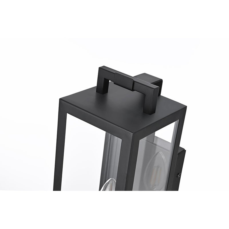 Elegant Lighting Jairo 1 Light 5" Outdoor Wall Sconce, Black