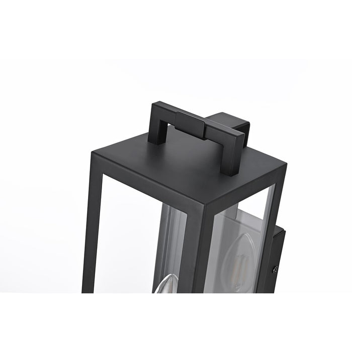 Elegant Lighting Jairo 1 Light 5" Outdoor Wall Sconce, Black