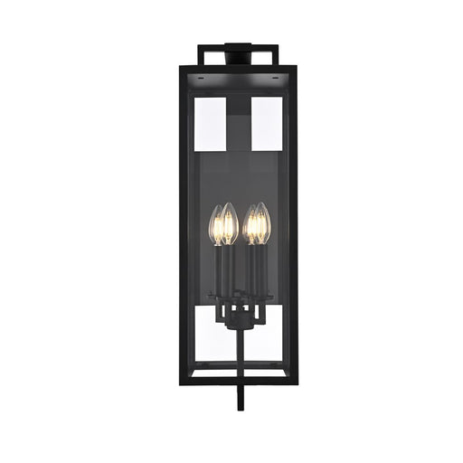 Elegant Lighting Jairo 4 Light 8" Outdoor Wall sconce, Black - OD809W26BK