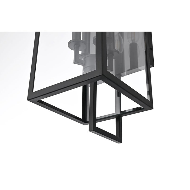 Elegant Lighting Jairo 4 Light 8" Outdoor Wall Sconce, Black