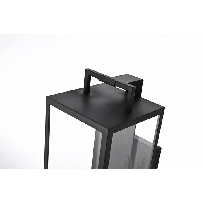 Elegant Lighting Jairo 4 Light 8" Outdoor Wall Sconce, Black