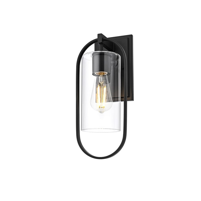 Elegant Lighting Jaxson 1Lt 6" Outdoor Wall Sconce, Black/White