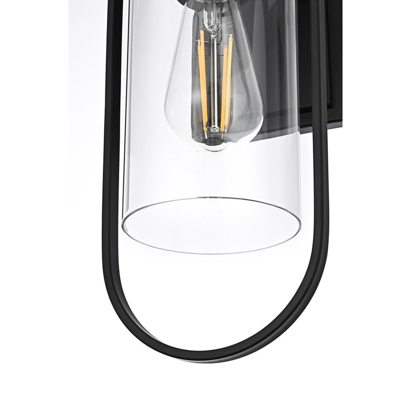 Elegant Lighting Jaxson 1Lt 6" Outdoor Wall Sconce, Black/White