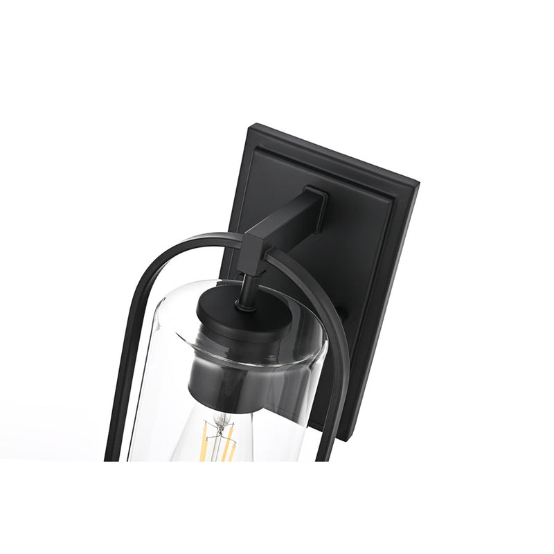 Elegant Lighting Jaxson 1Lt 6" Outdoor Wall Sconce, Black/White