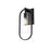 Elegant Lighting Jaxson 1 Light 8" Outdoor Wall Sconce, Black/Clear