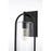 Elegant Lighting Jaxson 1 Light 8" Outdoor Wall Sconce, Black/Clear