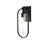 Elegant Lighting Jaxson 1 Light 8" Outdoor Wall Sconce, Black/Clear