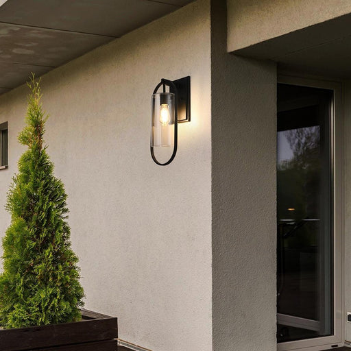 Elegant Lighting Jaxson 1Lt 10" Outdoor Wall Sconce, Black/White
