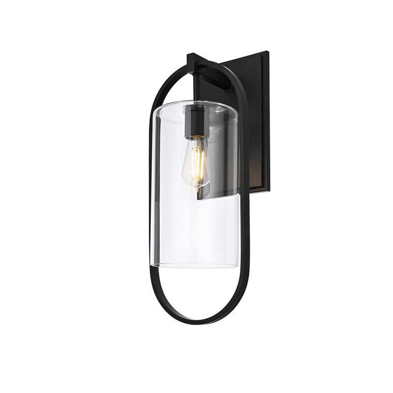 Elegant Lighting Jaxson 1Lt 10" Outdoor Wall Sconce, Black/White