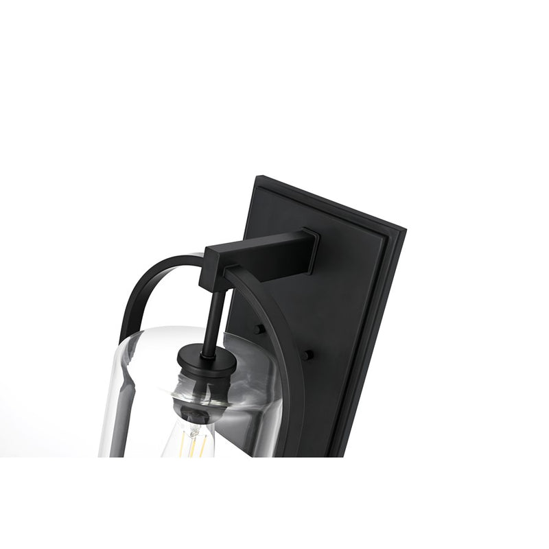 Elegant Lighting Jaxson 1Lt 10" Outdoor Wall Sconce, Black/White