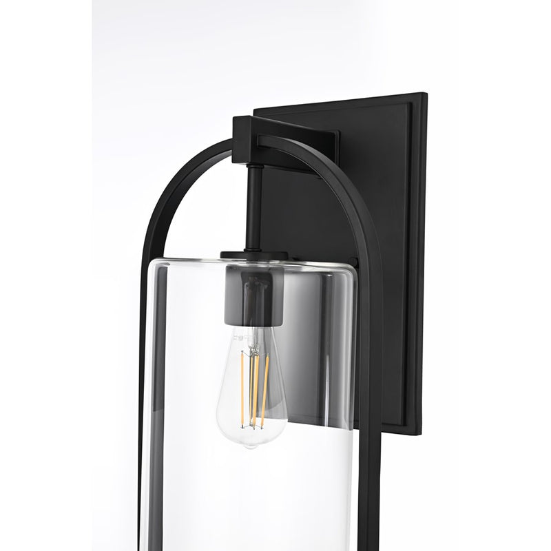 Elegant Lighting Jaxson 1Lt 10" Outdoor Wall Sconce, Black/White
