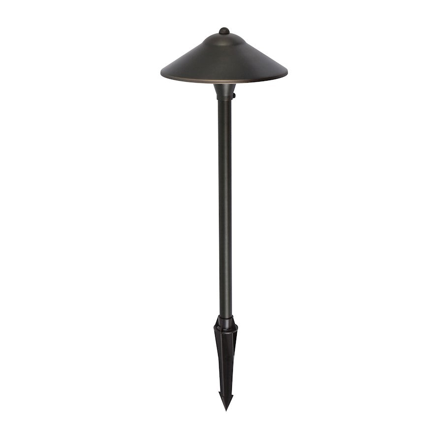 Elitco Lighting Aera Outdoor 12V Cast Brass Path Light 9"x24", Bronze - P800-DB