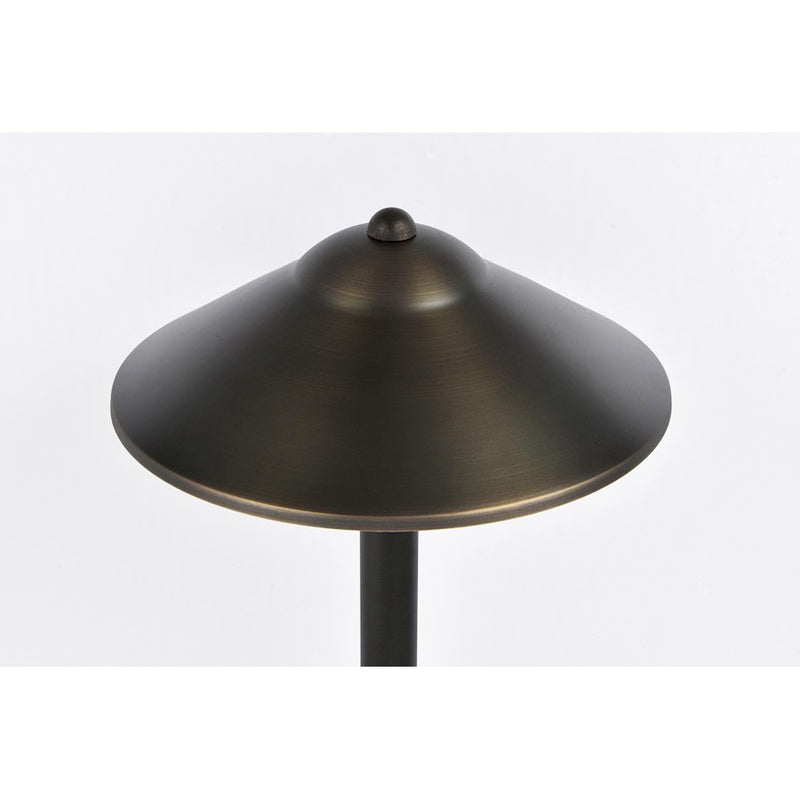 Elitco Lighting Aera Outdoor 12V Cast Brass Path Light 9"x24", Bronze