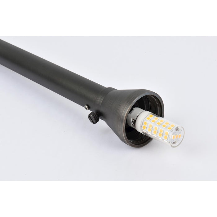 Elitco Lighting Aera Outdoor 12V Cast Brass Path Light 9"x24", Bronze