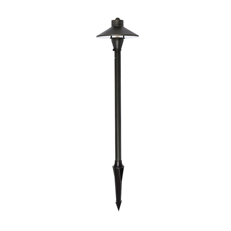 Elitco Lighting Aera Outdoor 12V Cast Brass Path Light 7"x24", Bronze - P801-DB