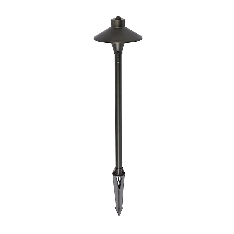 Elitco Lighting Aera Outdoor 12V Cast Brass Path Light 7"x24", Bronze