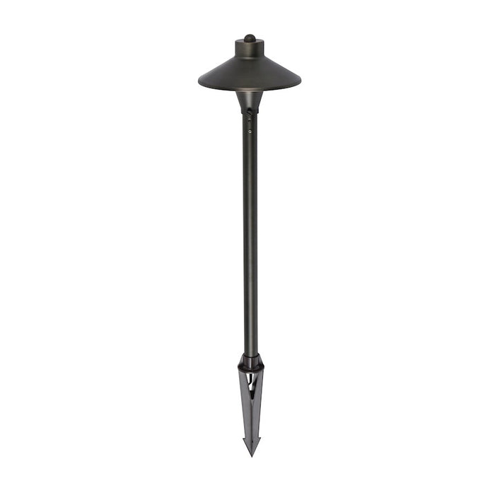 Elitco Lighting Aera Outdoor 12V Cast Brass Path Light 7"x24", Bronze