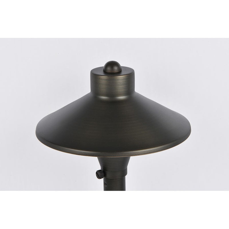 Elitco Lighting Aera Outdoor 12V Cast Brass Path Light 7"x24", Bronze