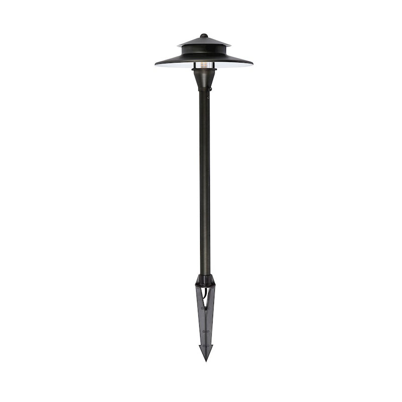 Elitco Lighting Aera Outdoor 12V Cast Brass Tier Path Light 9x24, BZ - P804-DB