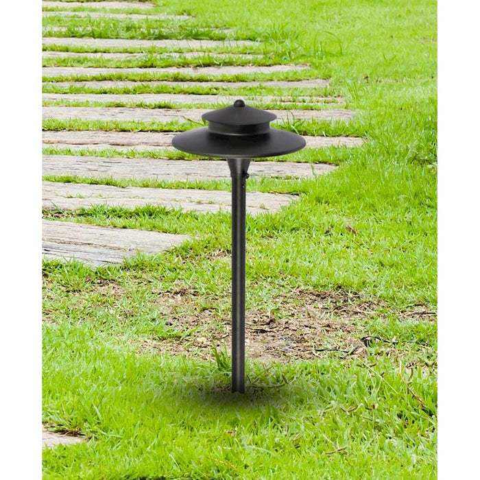 Elitco Lighting Aera Outdoor 12V Cast Brass Tier Path Light 9x24, BZ