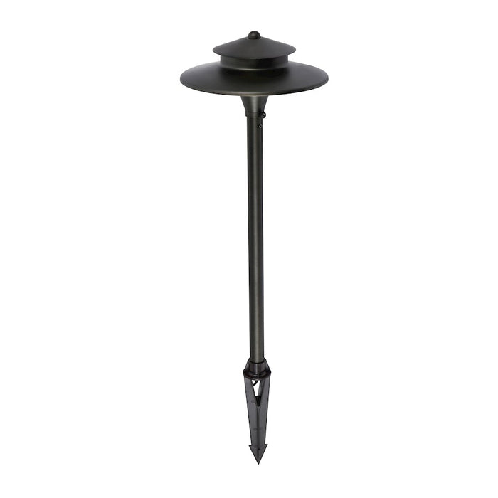 Elitco Lighting Aera Outdoor 12V Cast Brass Tier Path Light 9x24, BZ