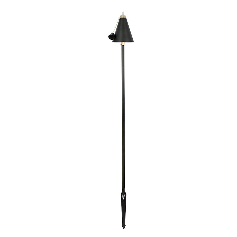 Elitco Lighting Aera Outdoor 12V Cast Brass Torch Light 8"x24", Bronze