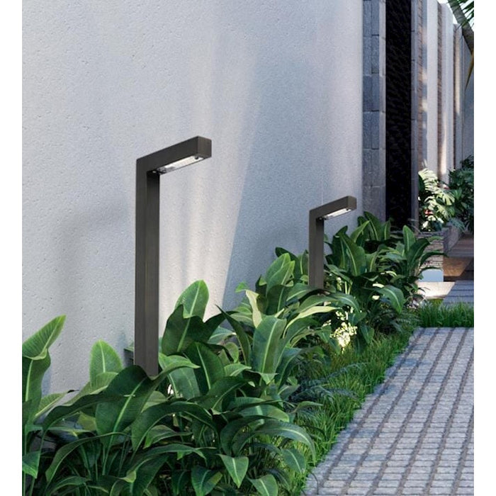 Elitco Lighting Aera Outdoor 12V Cast Brass Modern Path Light, BZ